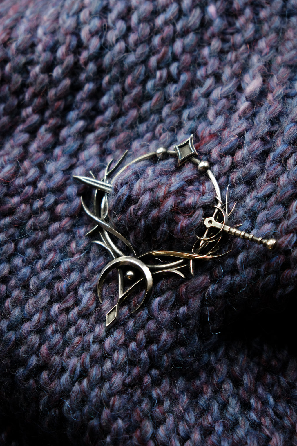 Elven hairpin with sword pin