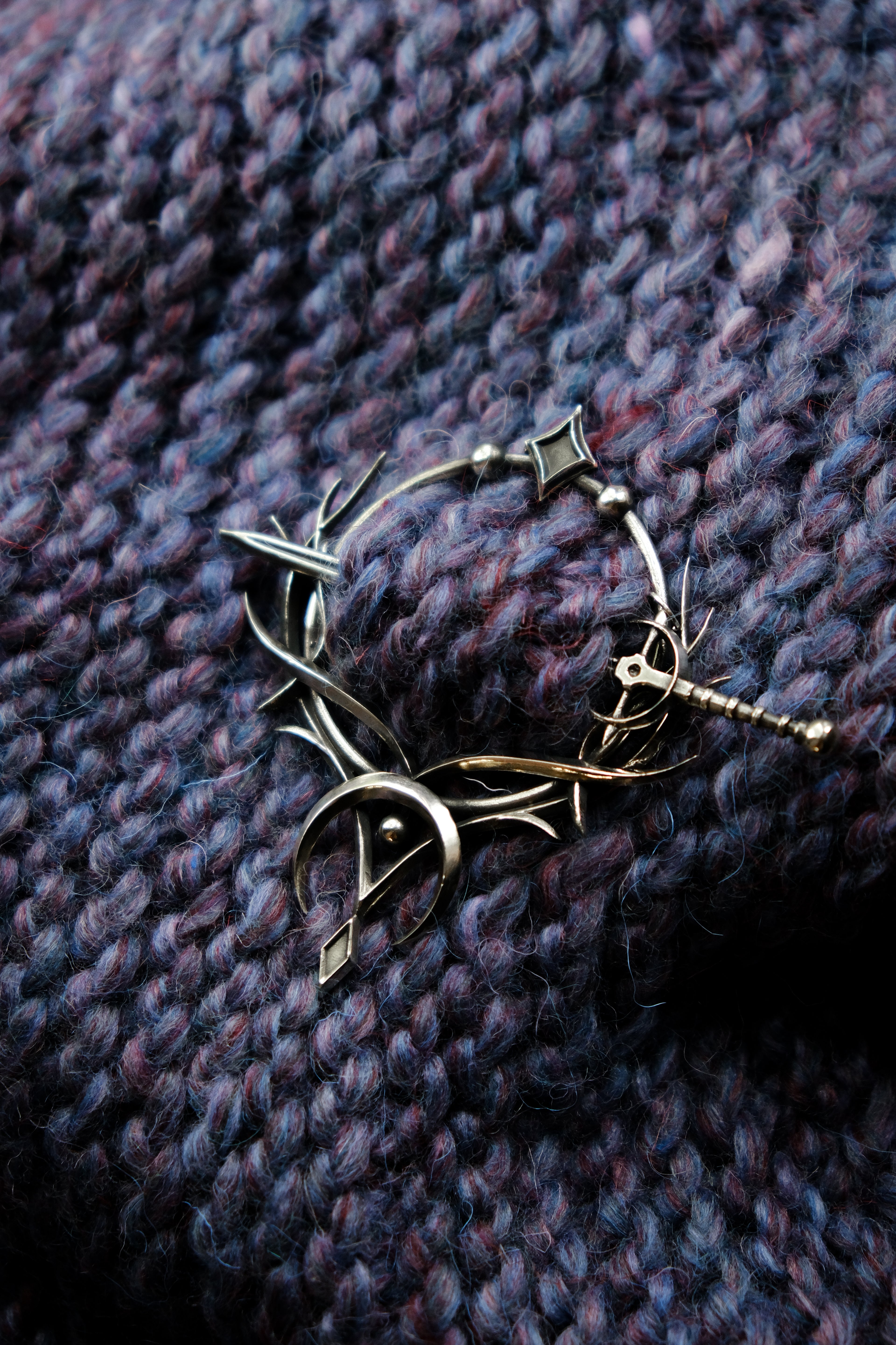 Elven hairpin with sword pin