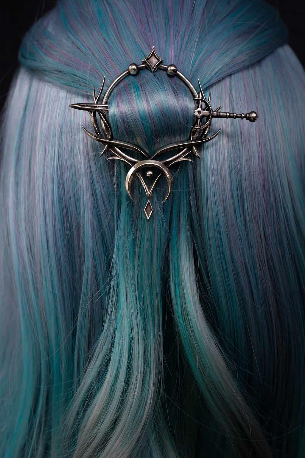 Elven hairpin with sword pin
