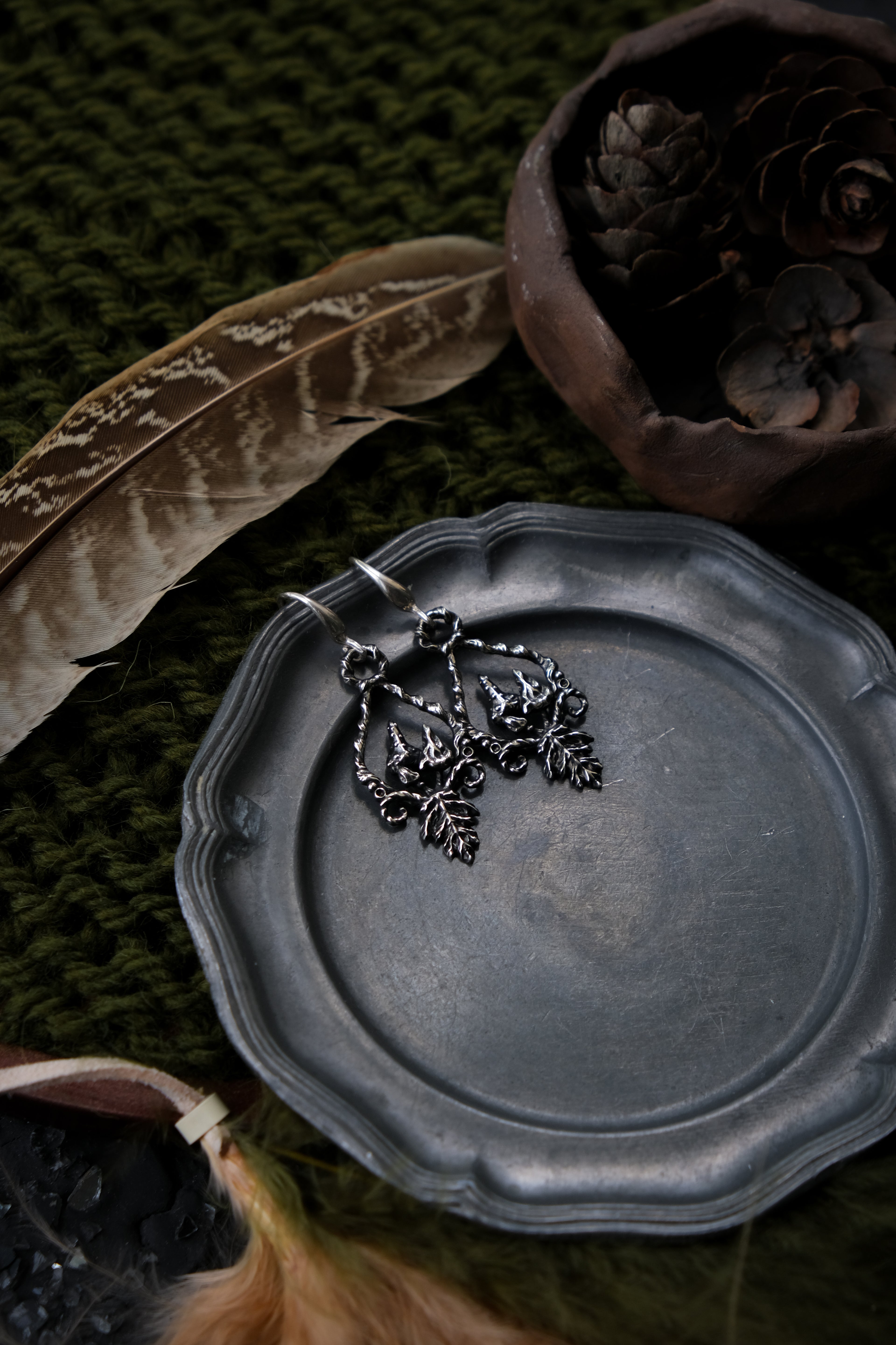 Forest leaves earrings