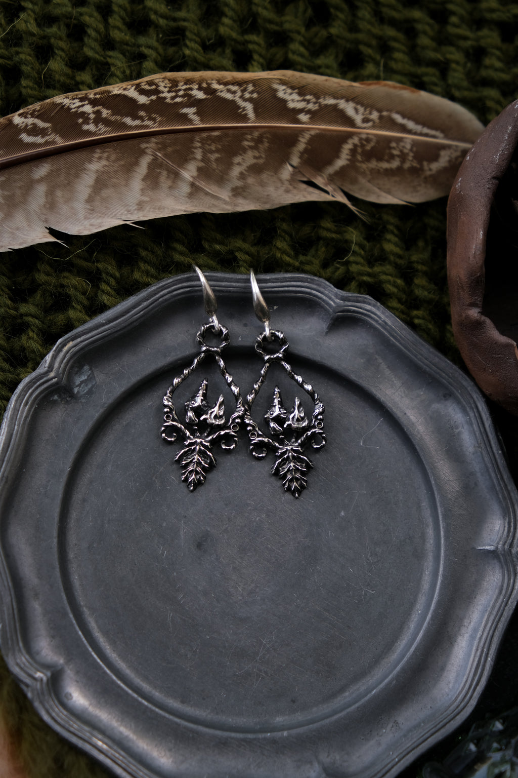 Forest leaves earrings
