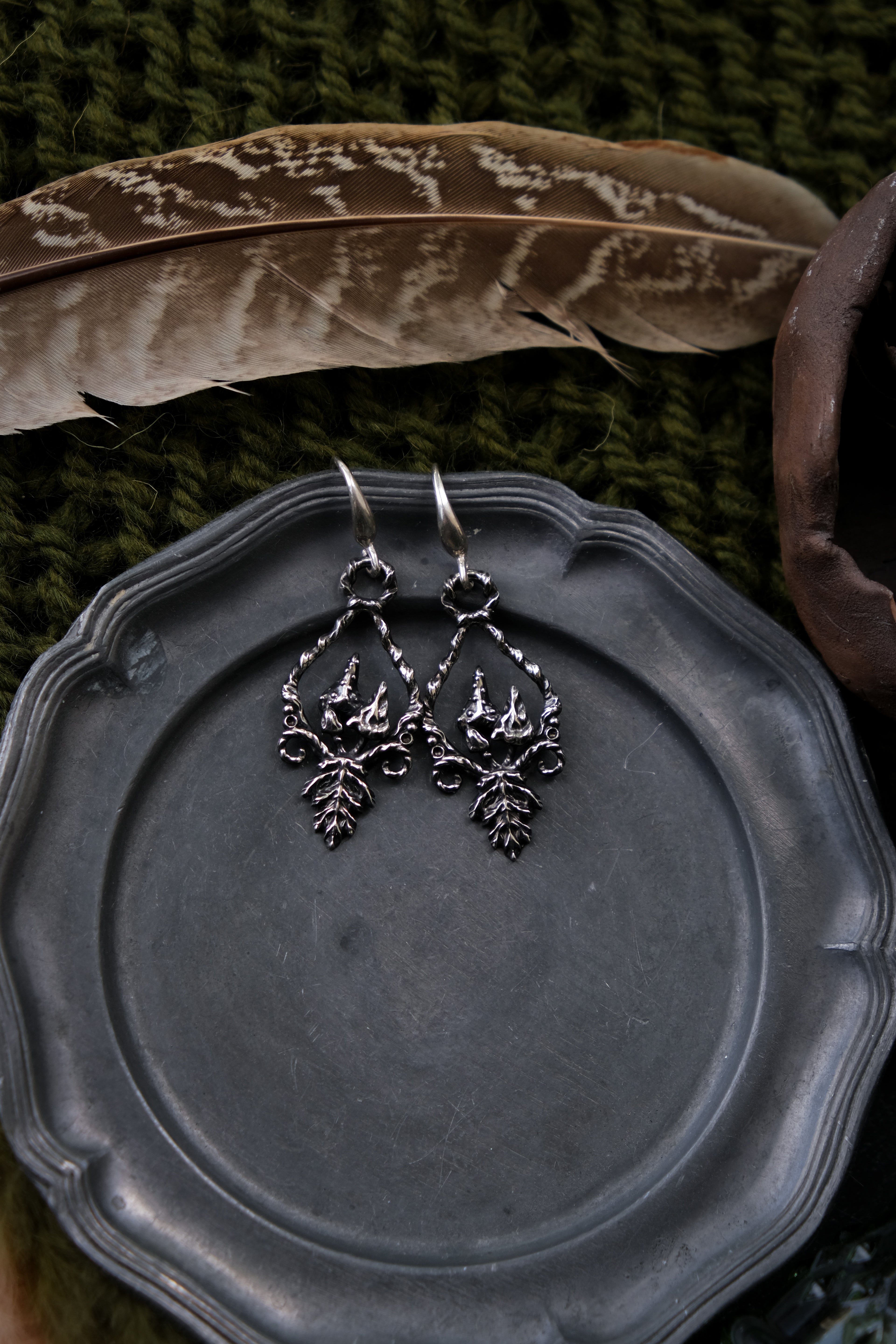 Forest leaves earrings