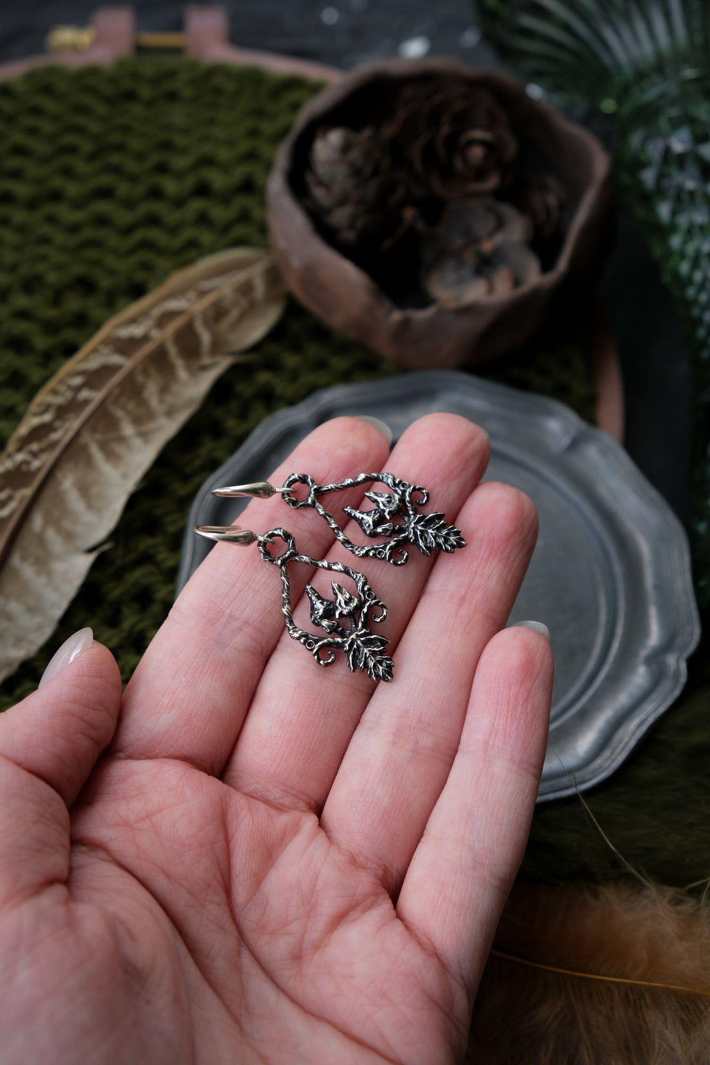 Forest leaves earrings