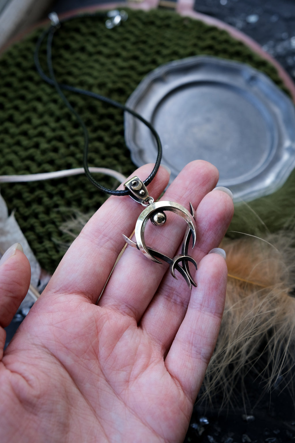 Elven moon pendant
