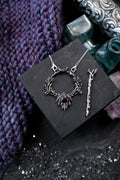 Elven leaf hairpin with amethyst