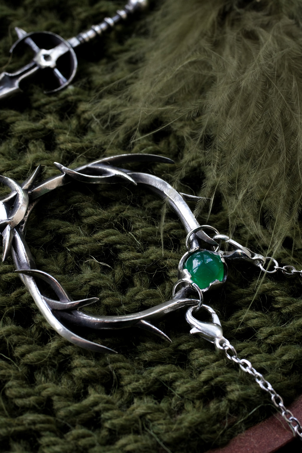 Elven hairpin, mini size (agate)