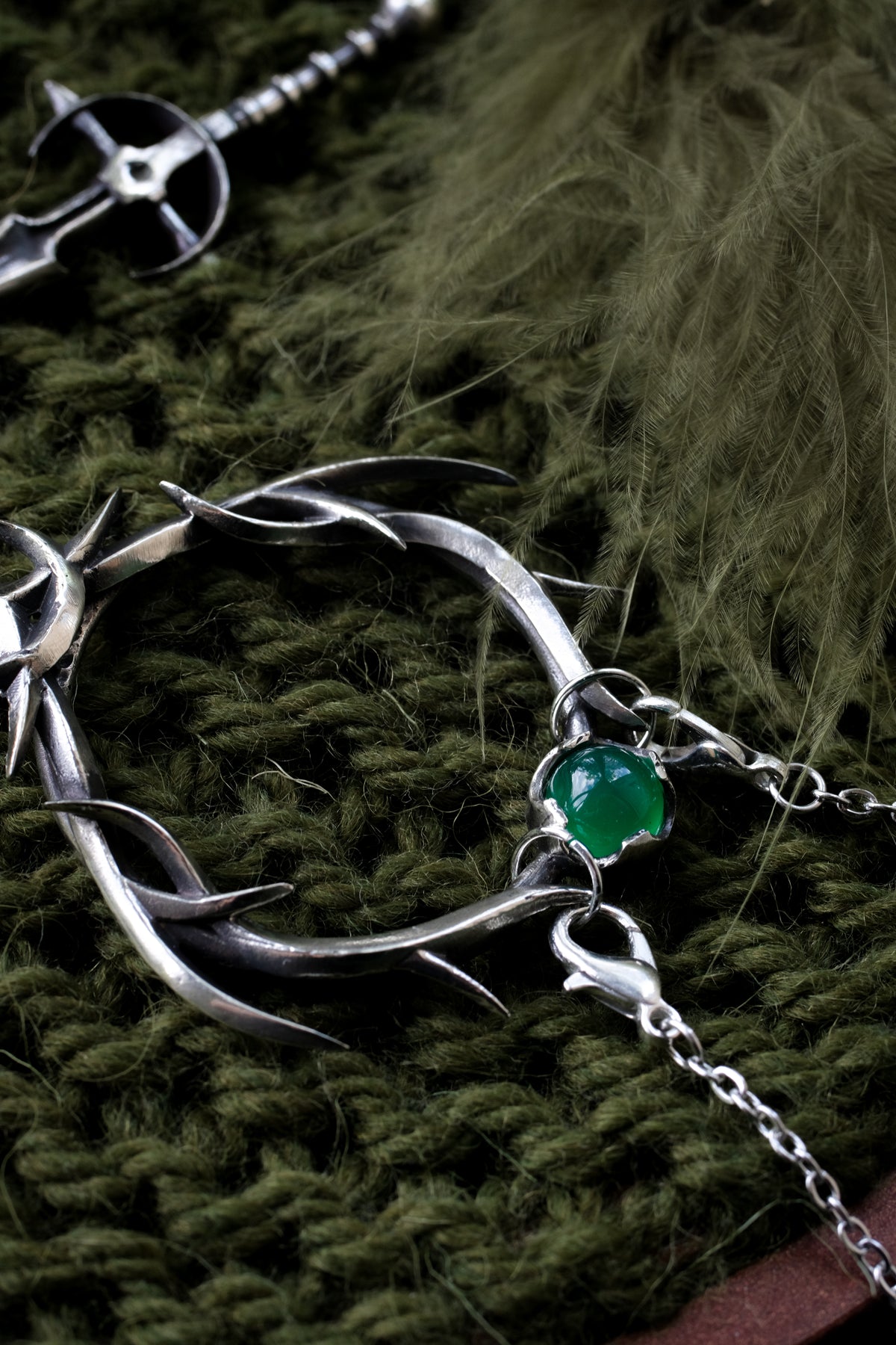 Elven hairpin, mini size (agate)