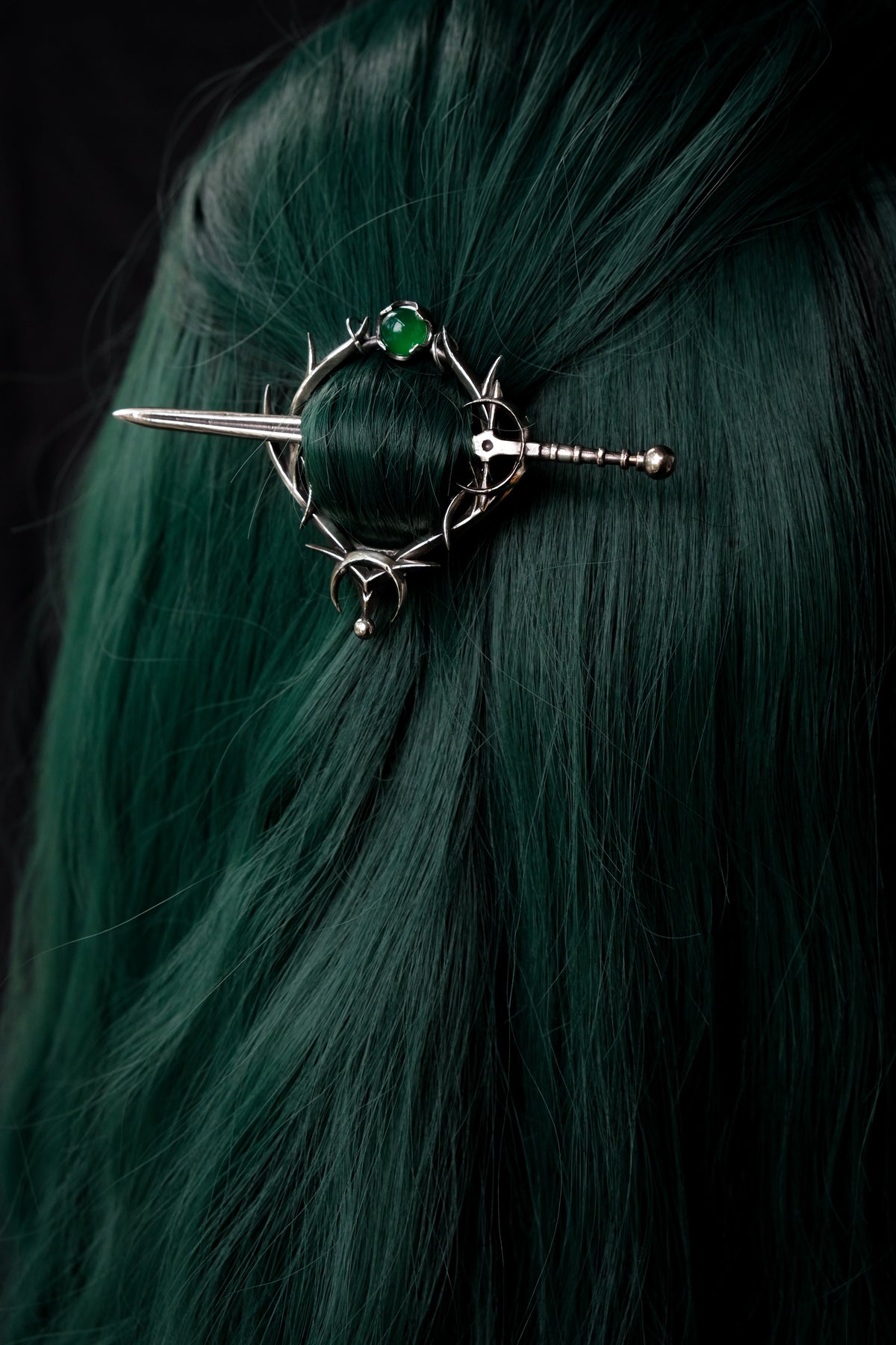 Elven hairpin, mini size (agate)