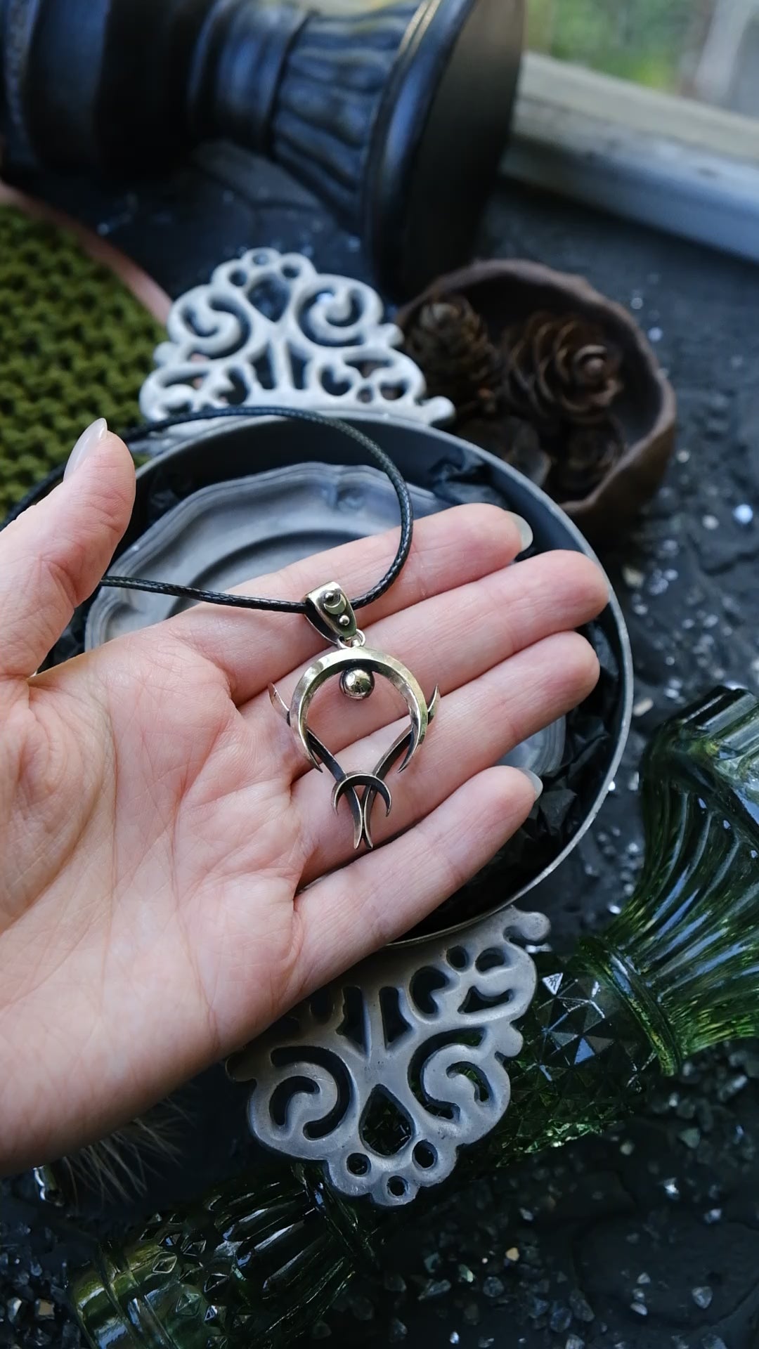 Elven moon pendant