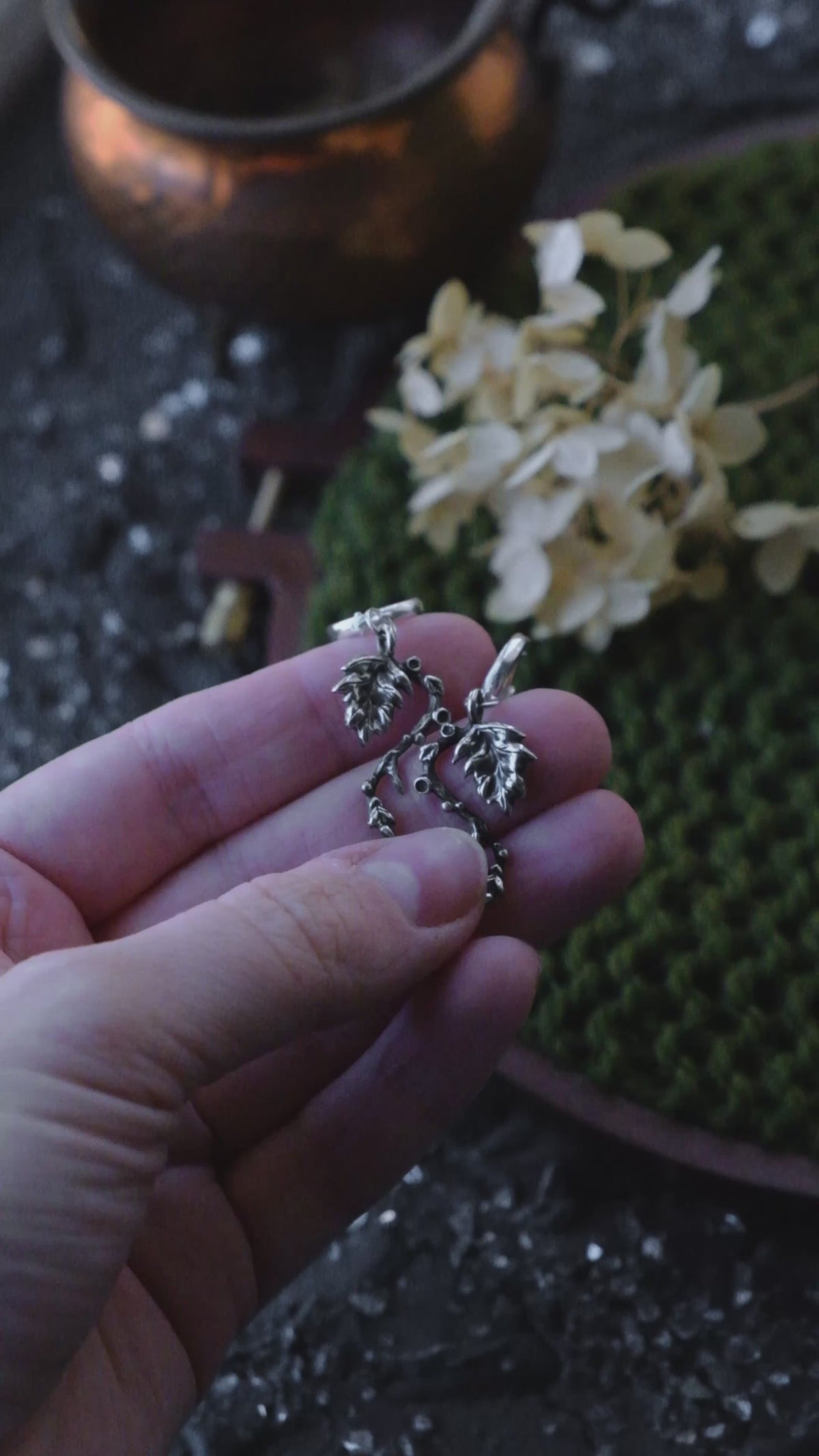 Fairy forest leaves earrings