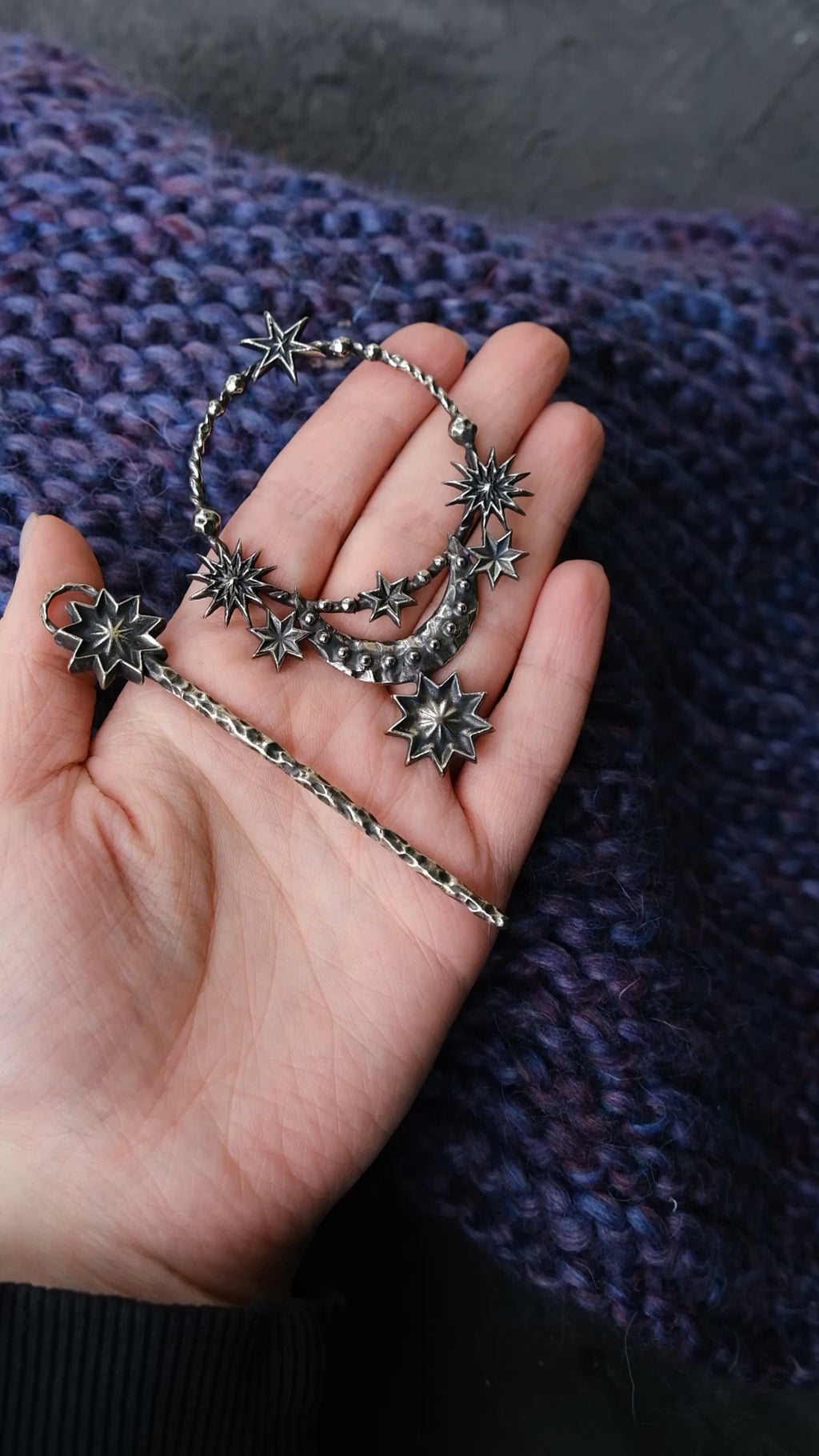 Stars and Moon hairpin